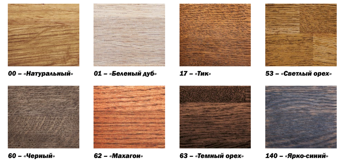 Цветовая гамма мебели из массива дуба WoodLand