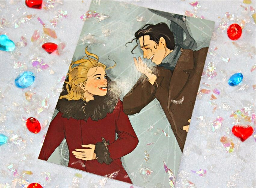 Арт (рисунок) по книге Марины Ефиминюк "Неидеальная Чарли Тэйр", новогодний подарок от писательницы