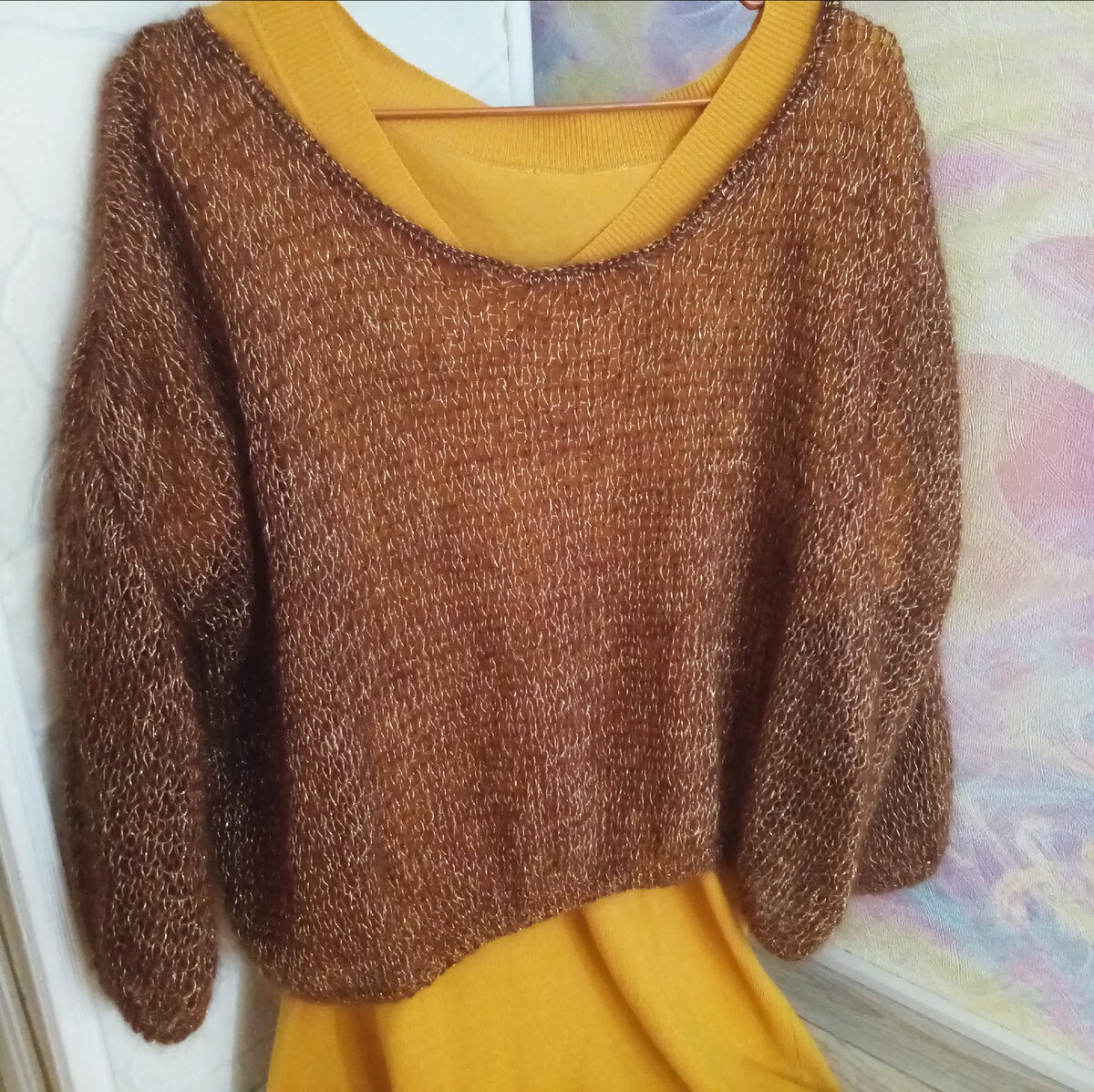 Паутинка из кидмохера с люрексом. Фото автора