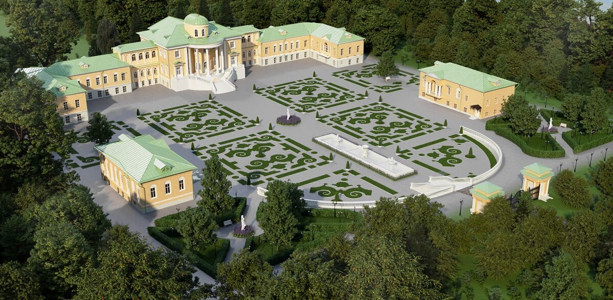 Рендер усадьбы Введенское от команды PlayEstate