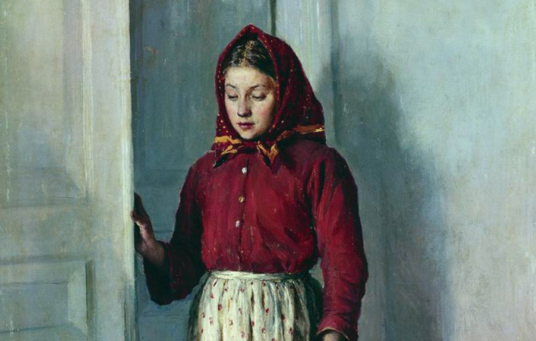 Фрагмент картины Н. Ярошенко. Девушка-крестьянка. 1891. Собрание НГХМ 