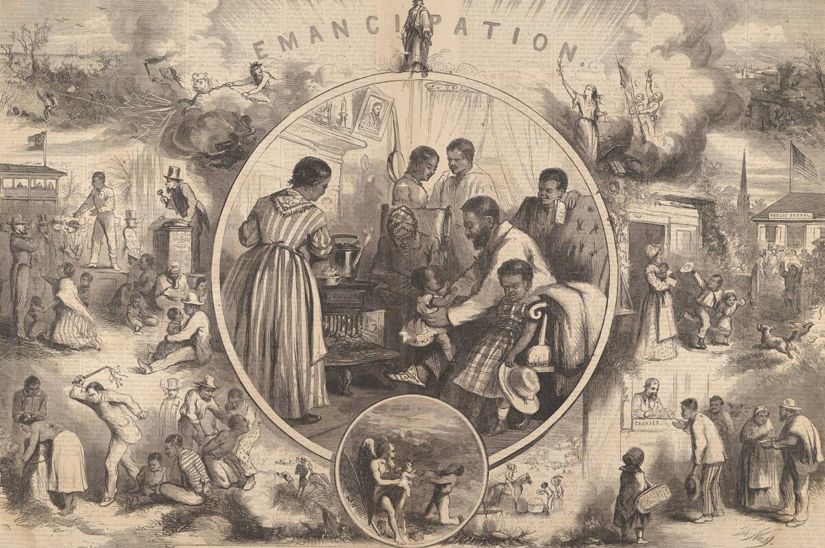 Пропаганда того времени - освобождение рабов. Источник - rossaprimavera.ru