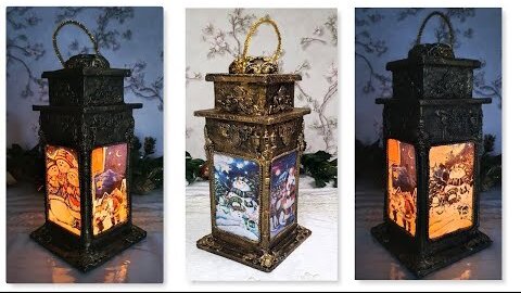 Декоративный фонарь из картона/Своими руками/DIY Decorative lantern made of cardboard / DIY