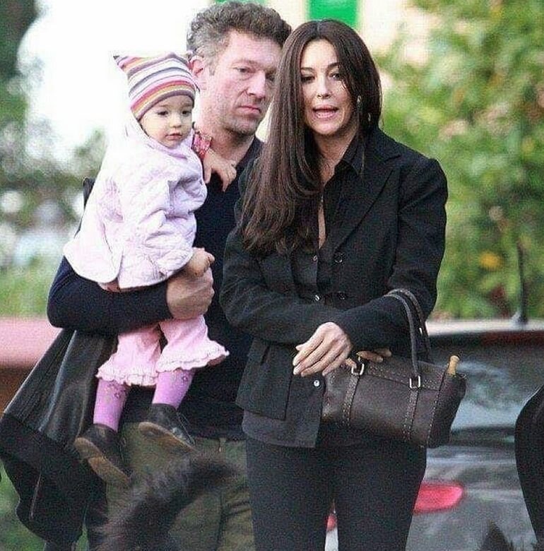 Моника с бывшим мужем и дочерью