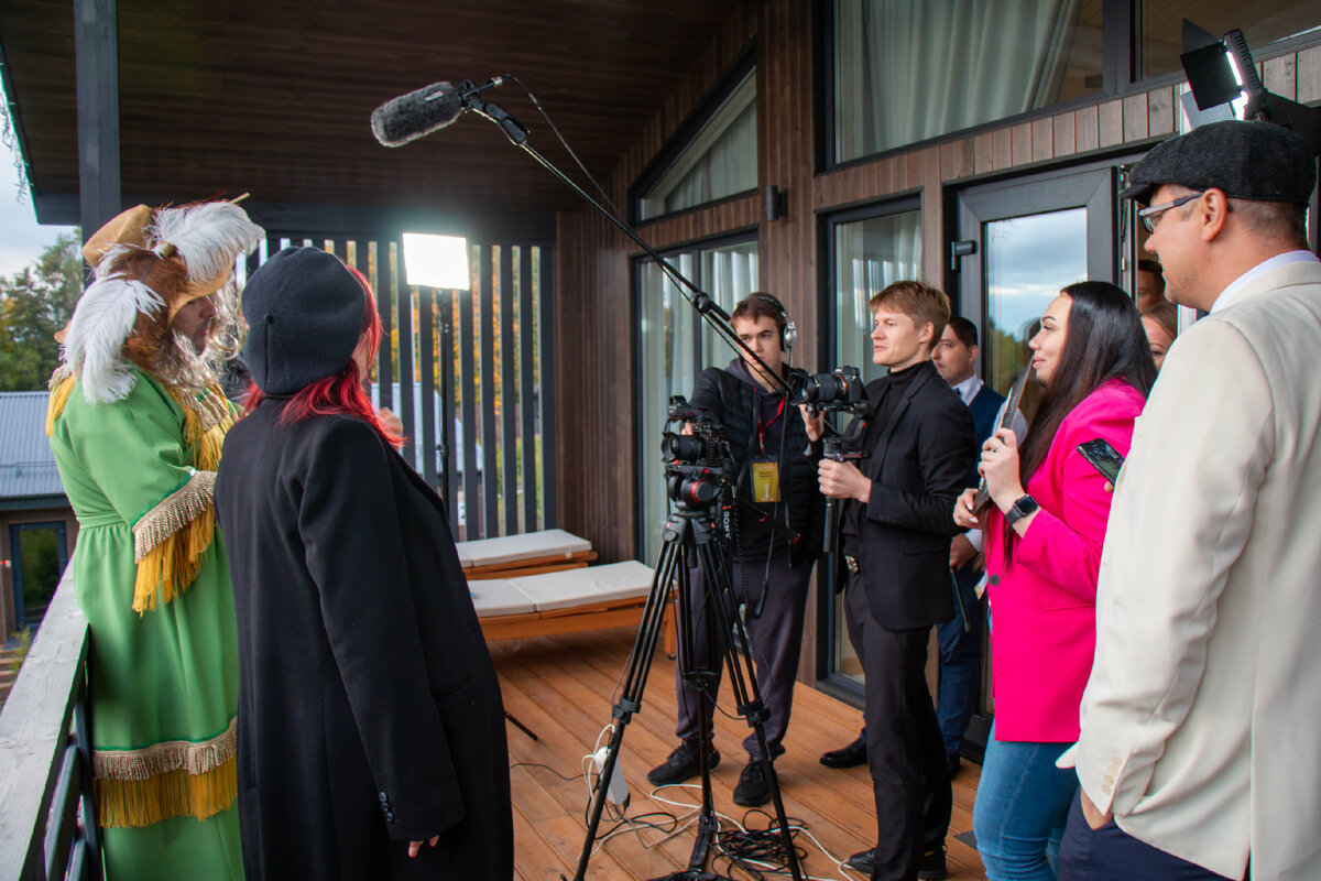 Съемки отрывка из фильма "Здравствуйте! Я ваша тетя!"