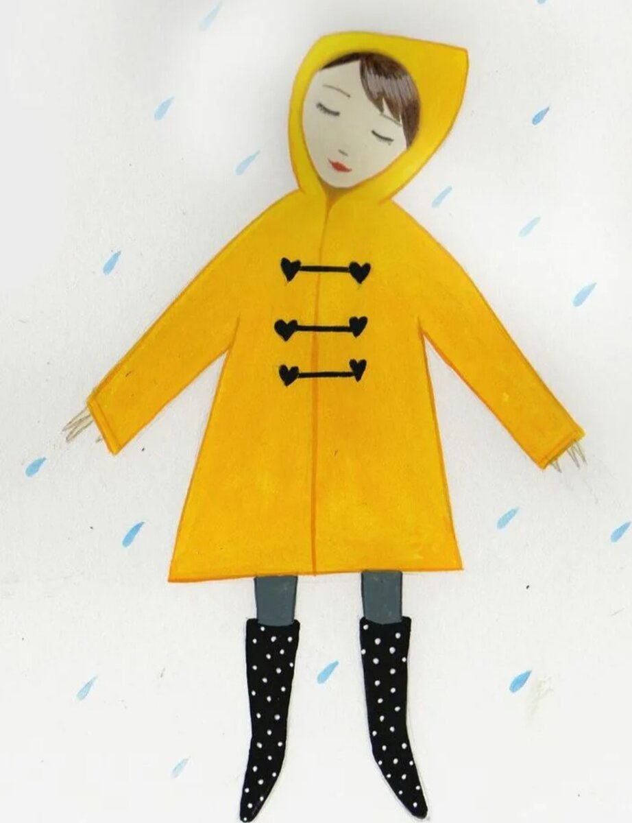 В жёлтом плащике.. ( взято из Яндекс, картинки) 