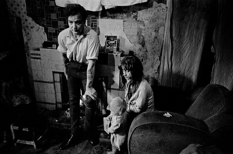 Newcastle, 1971. A family in the slum where she lives.