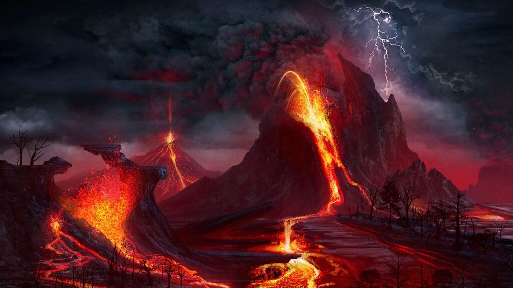 Цеолит образуется, когда при извержении вулкана лава реагирует с водой