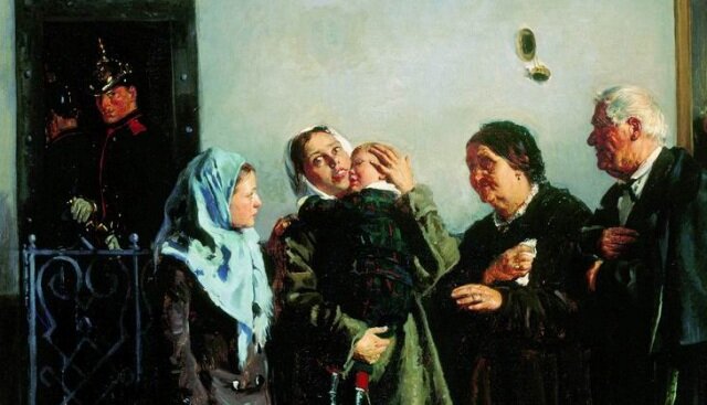 Оправданная. В. Маковский. Фрагмент картины