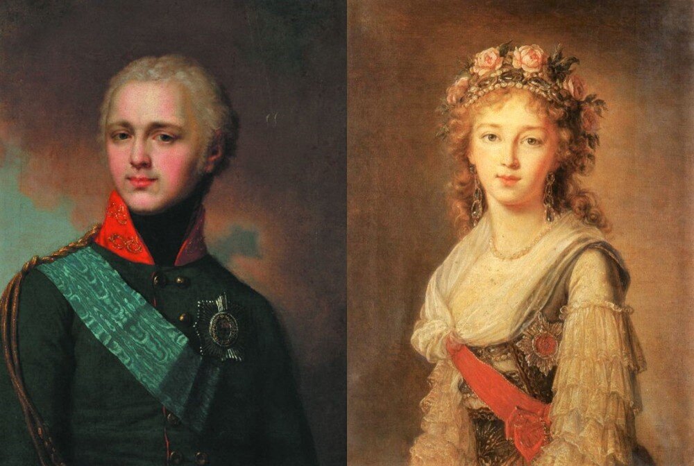 Портреты Александра  и Луизы. Фото с сайта https://museum-murom.ru Коллаж автора.