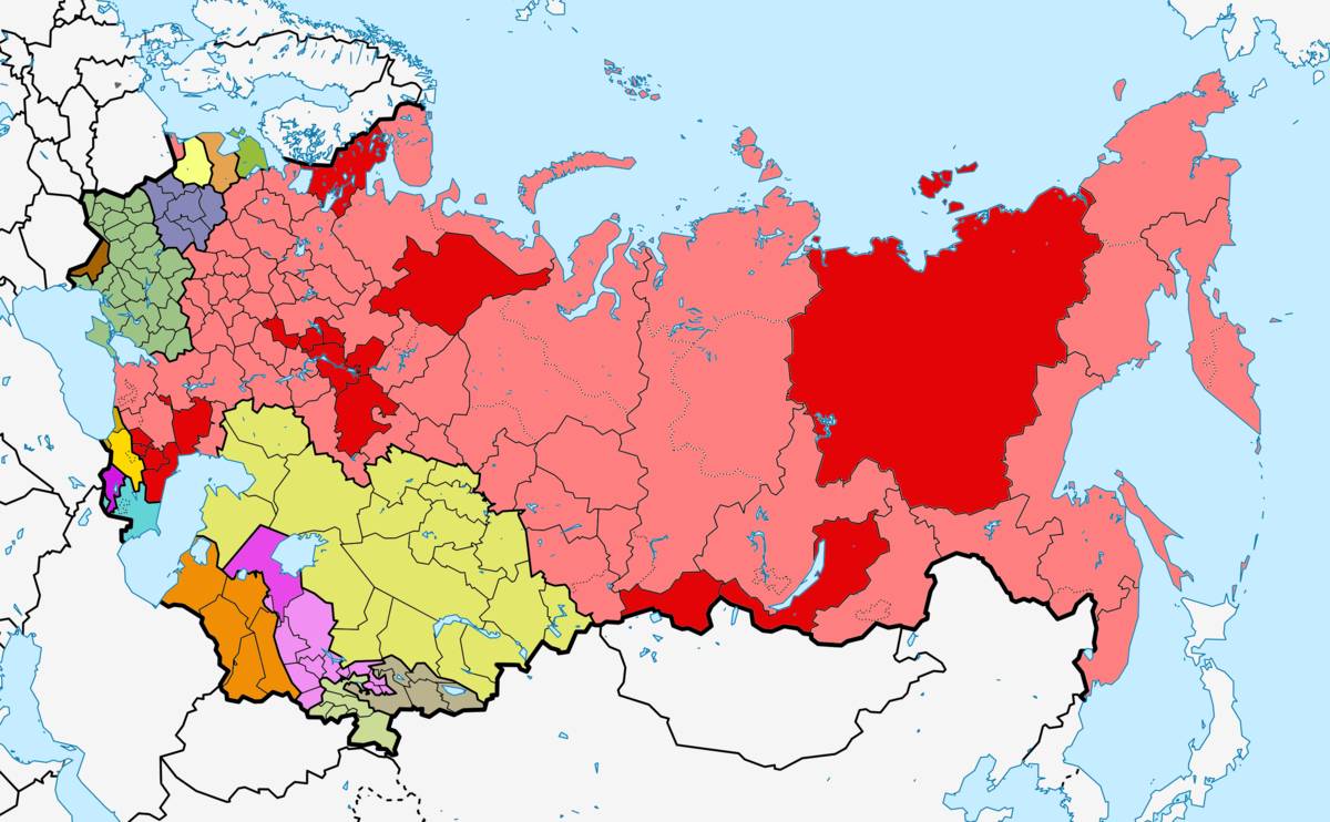 Карта россии и бывших союзных республик ссср