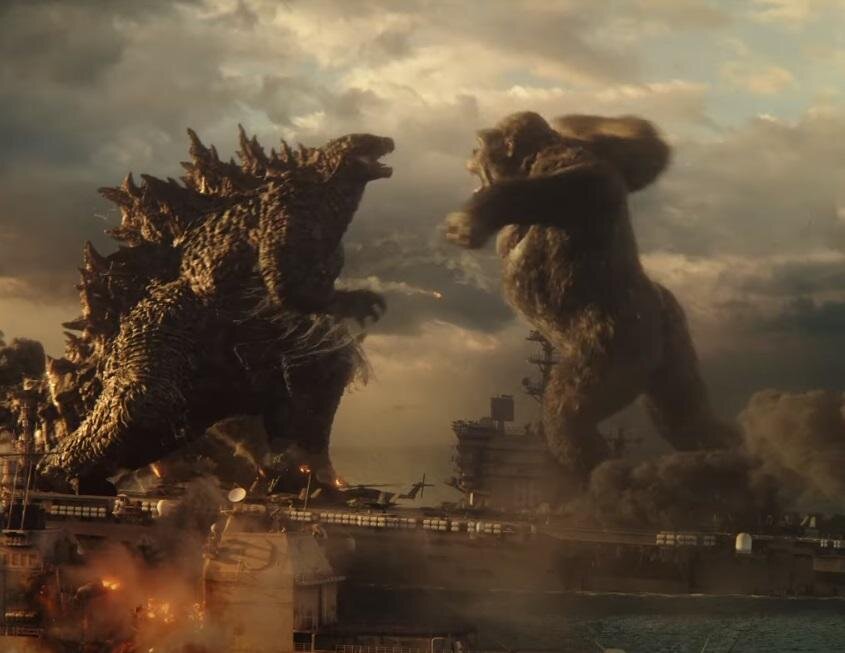 Кадр фильма "Годзилла против Конга" 2021 года.