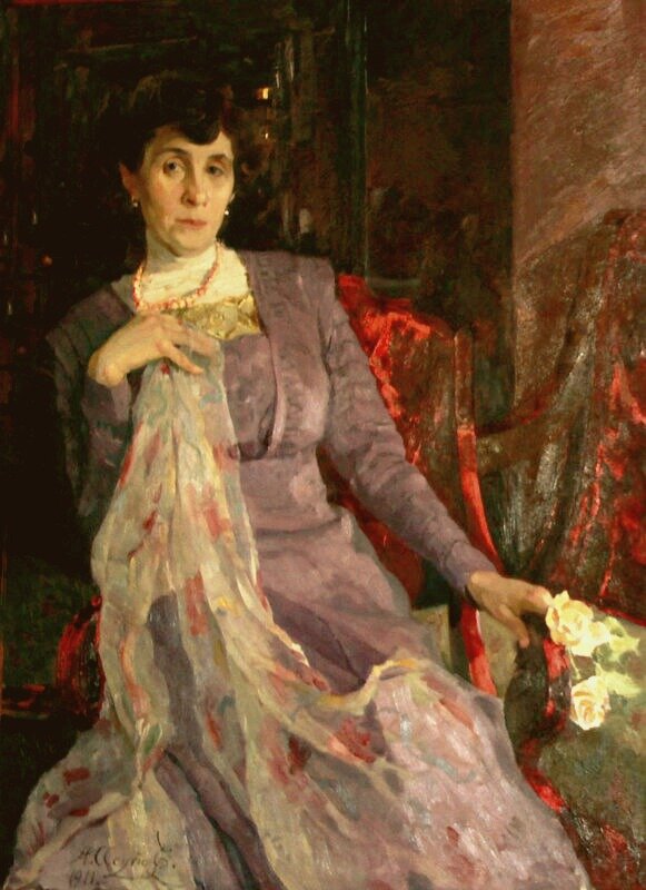 А.В. Исупов. Портрет Татьяны Ивановны Васнецовой (в девичестве Одоевцевой), супруги Аполлинария Михайловича Васнецова, 1911 год