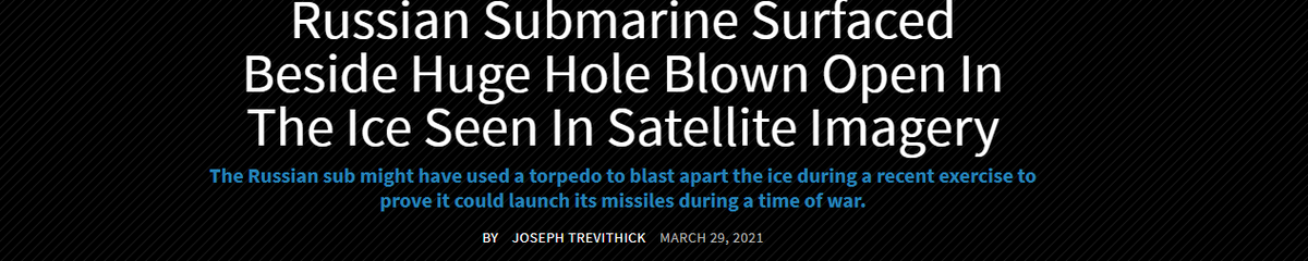 Американцев насторожило известие, что российская подлодка в Арктике всплыла рядом с огромной дырой