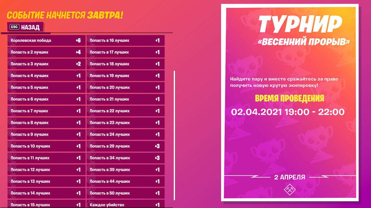 Начисление очков