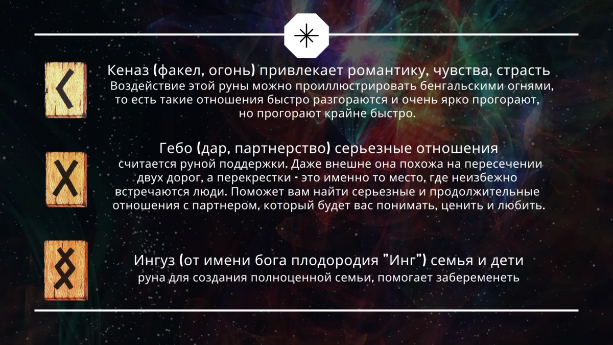 Рунический став на любовь, формулы и оговоры для отношений