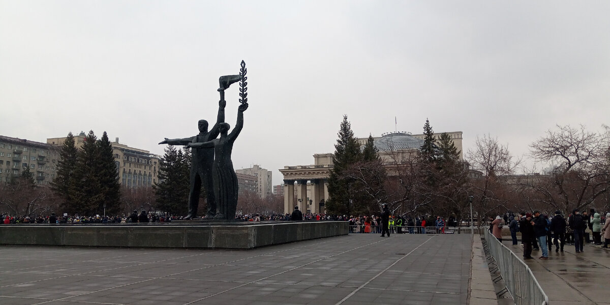 Площадь Ленина, Новосибирск, 21 апреля 2021