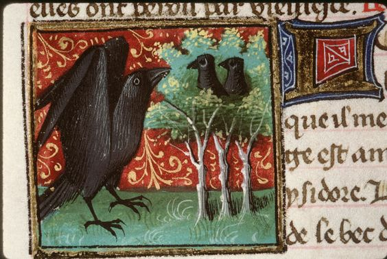 ВОРОН 
Во мраке ночей,
Когда ни один луч света не проникал ко мне 
И тьма поглощала меня,
Я лежал изгнанником как в могиле.
Пустота чёрным вороном
Окружала меня, и
Я чувствовал, как
Преходяще всё земное.
Они принесли мне вино,
Они принесли мне хлеб,
И я ощутил новую жизнь,
И восстал как со смертного одра.
Новая жизнь тайно проникала сквозь тьму,
И когда пришло утро,
Вдалеке я увидел ЕГО.
