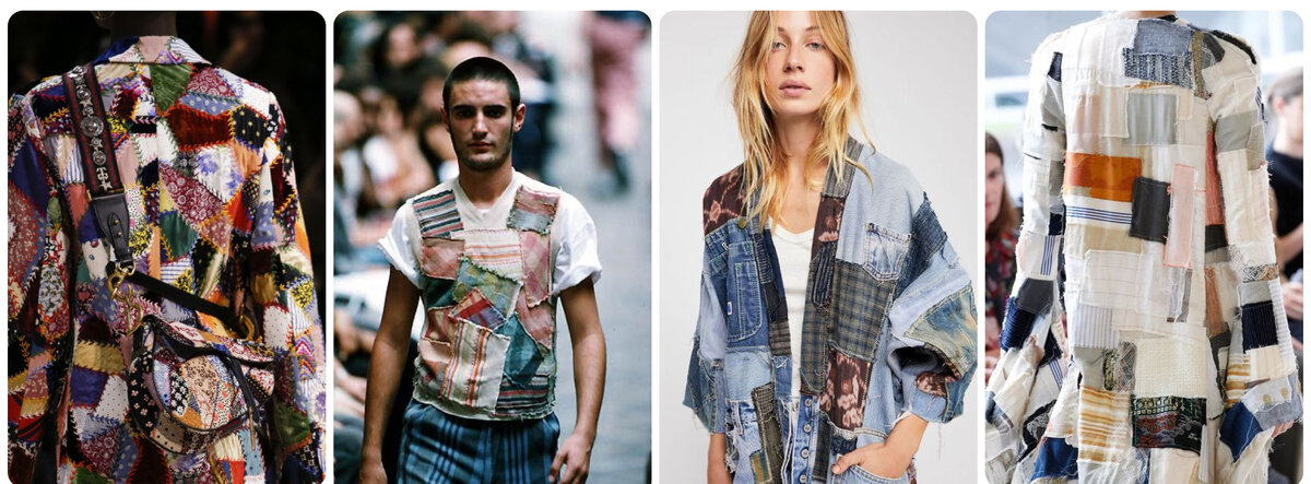 кутюрье используют пэчворк и арт текстиль- фотоколлаж автора 