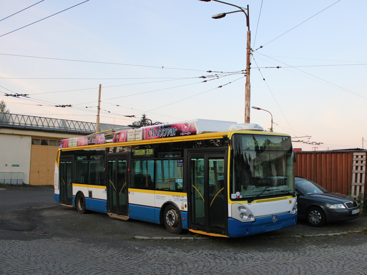 Троллейбус модели «Шкода»-24Тр в Марианске Лазне, данные машины списаны и проданы в Тернополь, фото с сайта СТТС, автор 21-72 