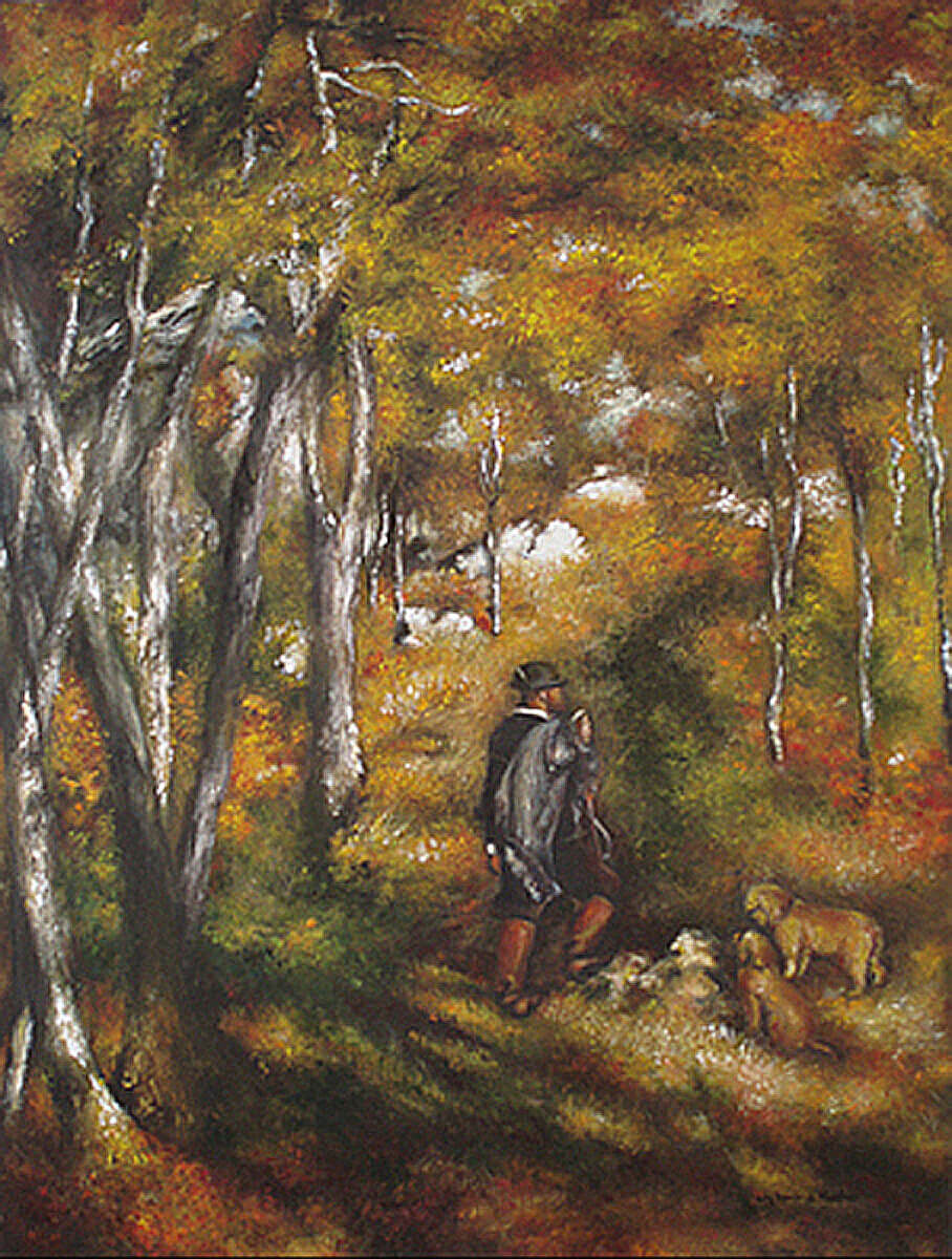 "Жюль ле Кер в лесу Фонтебло", 1866 г.