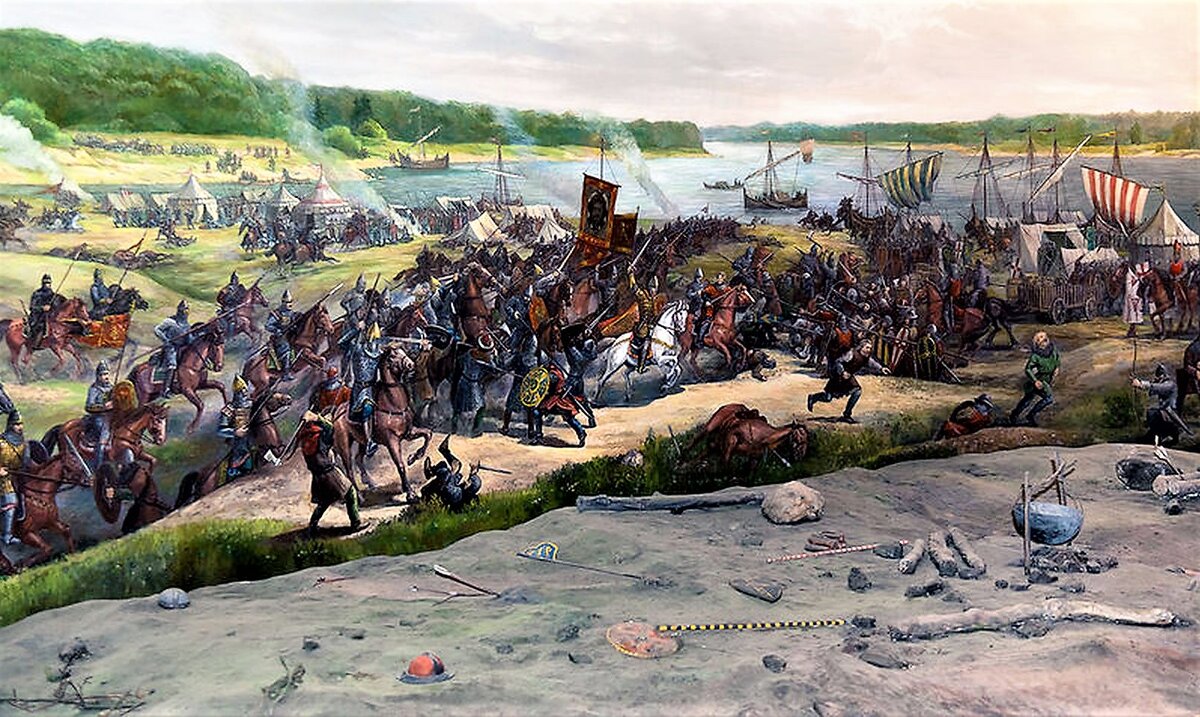 Реконструкция Невской битвы Александра Невского в июле 1240 года