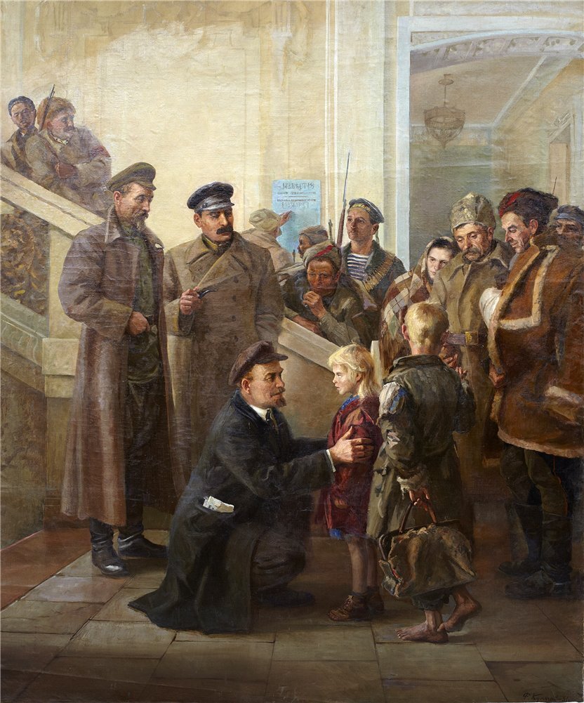 "Для них светлое будущее завоевали". Из сокровищницы соцреализма. Народный художник СССР Фотий Кулагин. 1951 год.