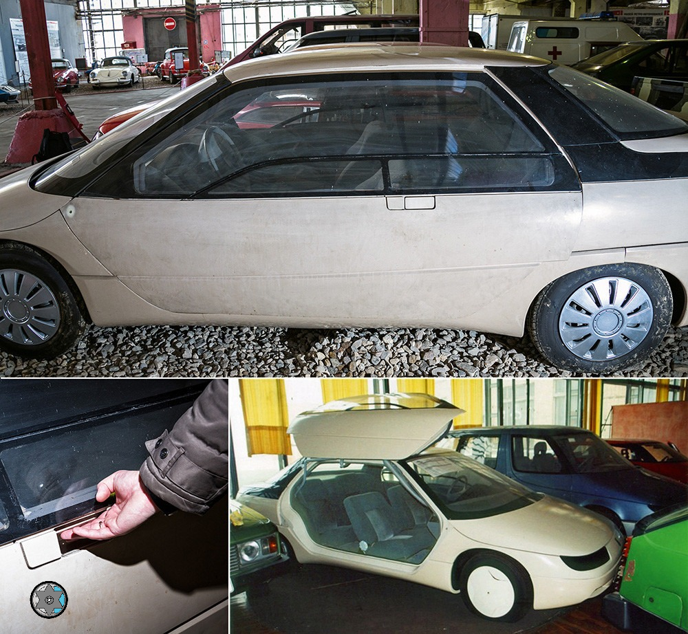 При нажатии на ручку-клавишу боковая дверь должна была слегка выезжать из проёма и подниматься за счёт системы рычагов. Смелая задумка разработчиков внушает уважение: через большой проём удобнее садиться в салон и проще грузить вещи.Боковые стёкла в дверях не опускались. Вентиляцию внутреннего пространства призваны обеспечивать маленькие форточки и климат-контроль.