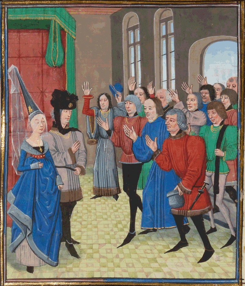 Жители Нанта присягают Жану де Монфору