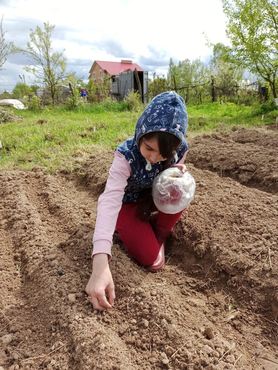 Дочка помогает 