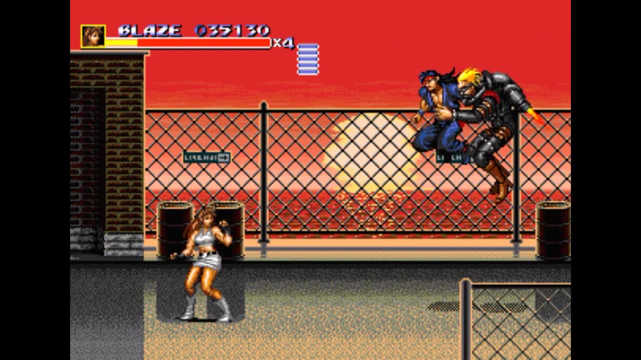 Sega Mega Drive 2 (Smd) 16-bit Streets of Rage 3 (Bare Knuckle 3) Stage 1