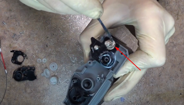 Расположение стопорной шайбы