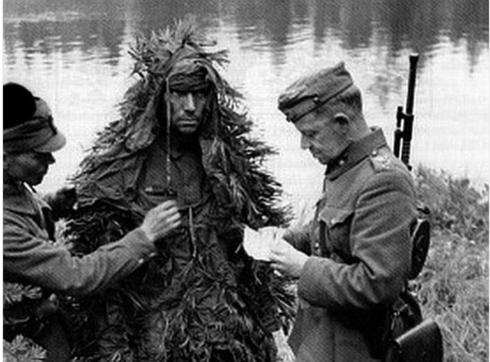 Захваченный советский снайпер