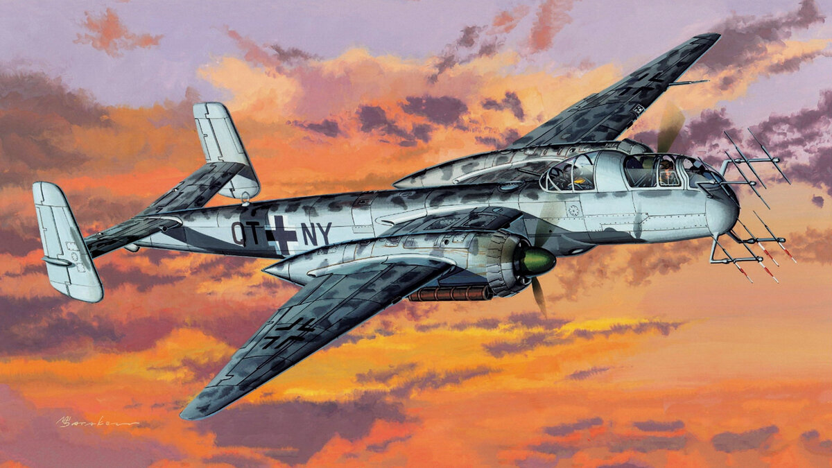 Рисунок ночного перехватчика He. 219A-5/R4. Источник: https://www.goodfon.ru/