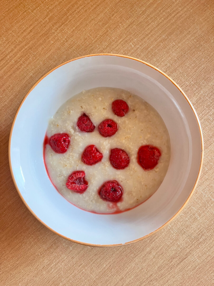 Овсянка +малина +мед 