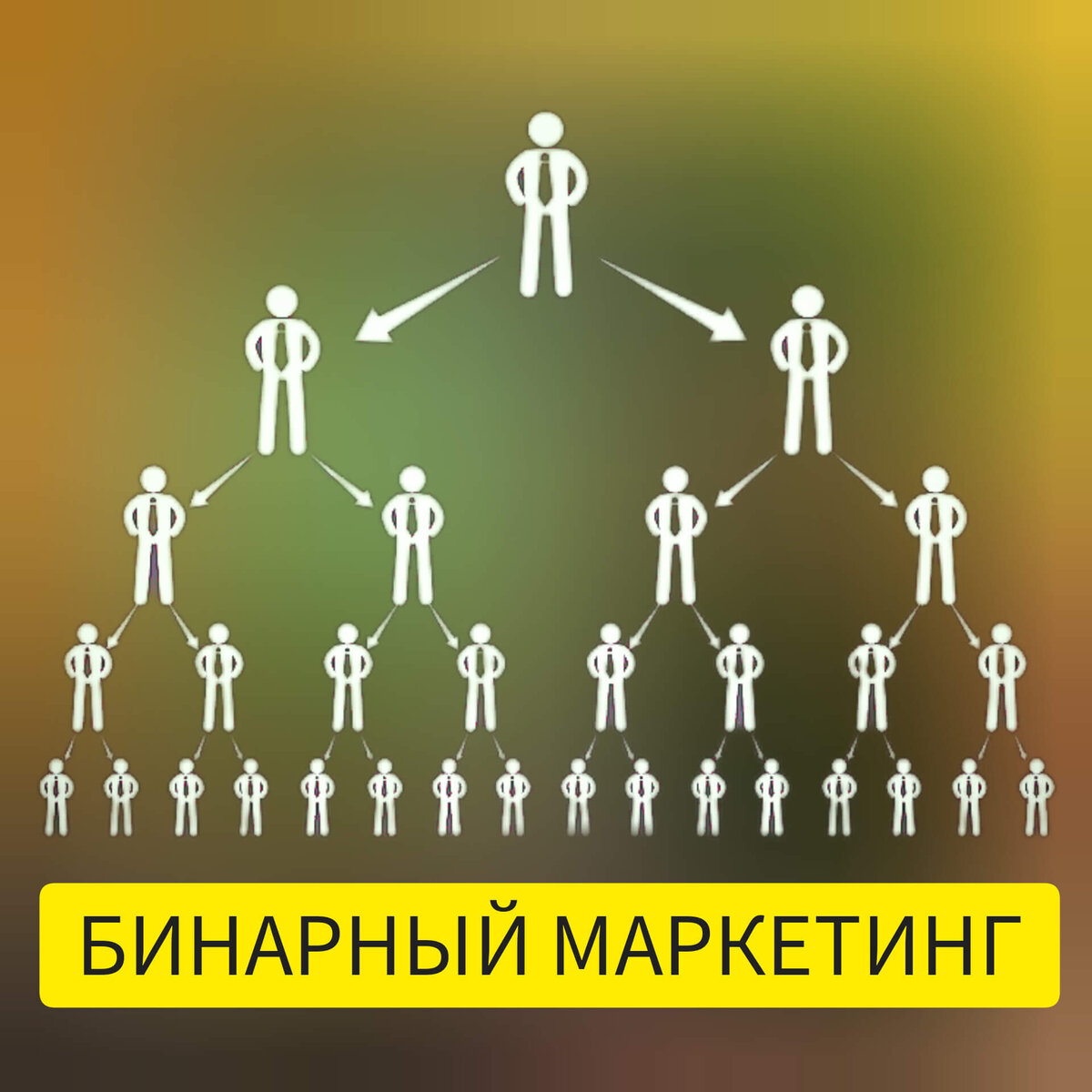 Бинарная схема построения структуры в сетевом бизнесе.
