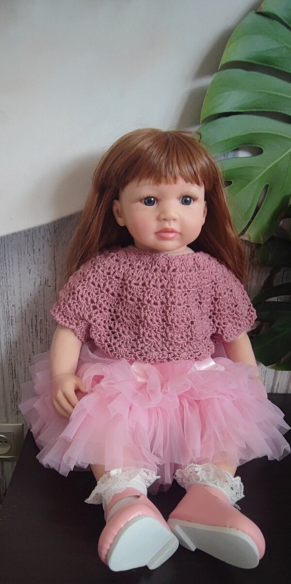 Моя работа, топ связан крючком на малышку 6-12 мес