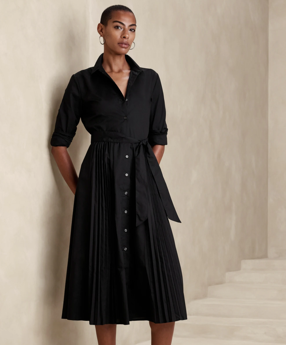 Платье-рубашка миди от бренда Banana Republic