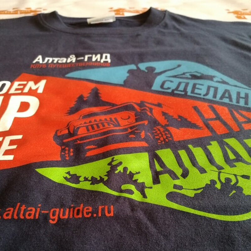 Шелкография на футболке