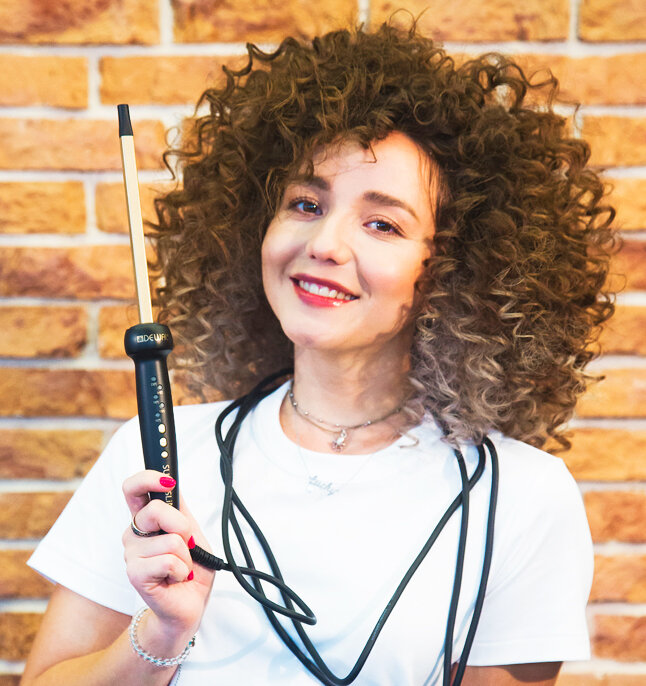 Афрокудри с помощью квадратной плойки Dewal 03-610D Superslim (10х10мм)