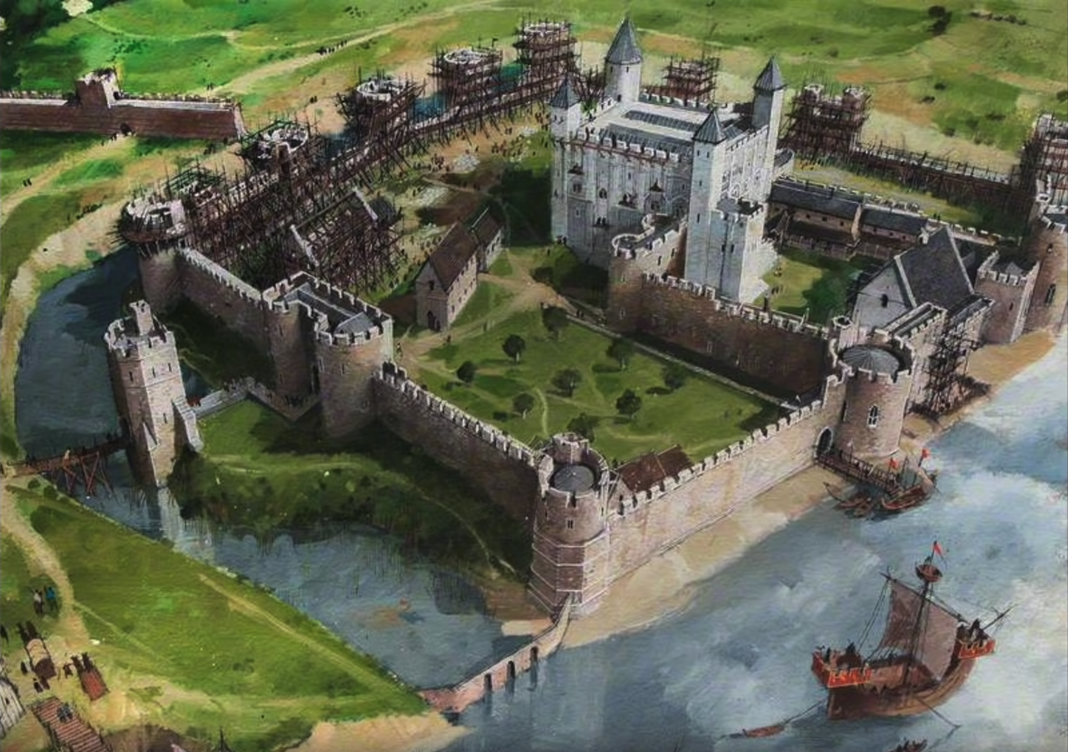 Крепость основанная. Средневековый замок Тауэр. Тауэр в средневековье. Рыцарский замок 8 века в Европе. Средневековый Тауэр Лондон.