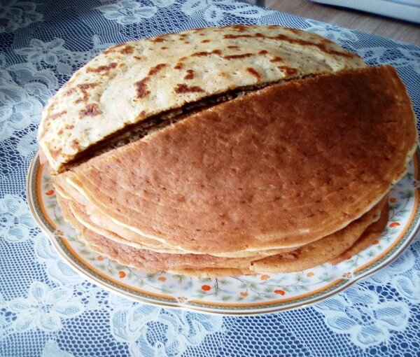 Блины на кефире с семенами чиа