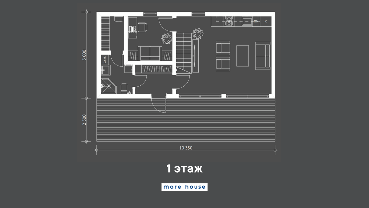 Компактная дача мечты 72.5 м². Проект + Комплектация. | More House | Дзен