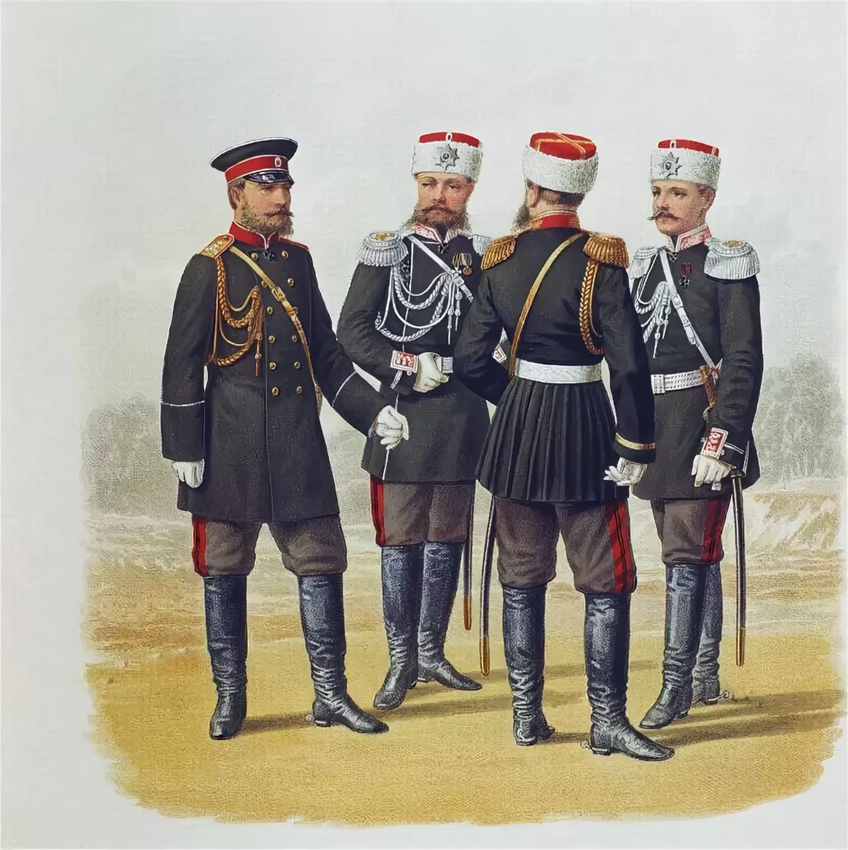 Униформа армии Российской империи 19 века. Дворяне при александре 3