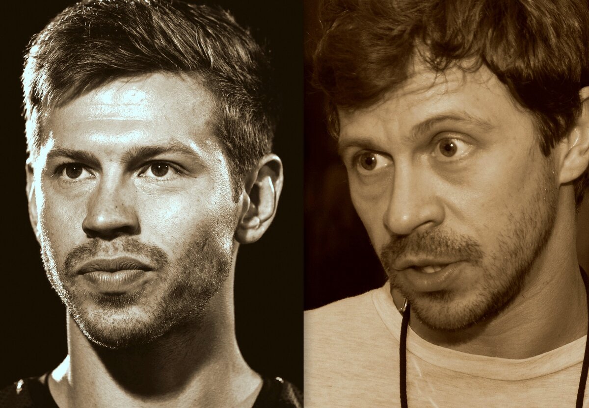 Нападающий сборной России по футболу Фёдор Смолов и актёр Павел Деревянко