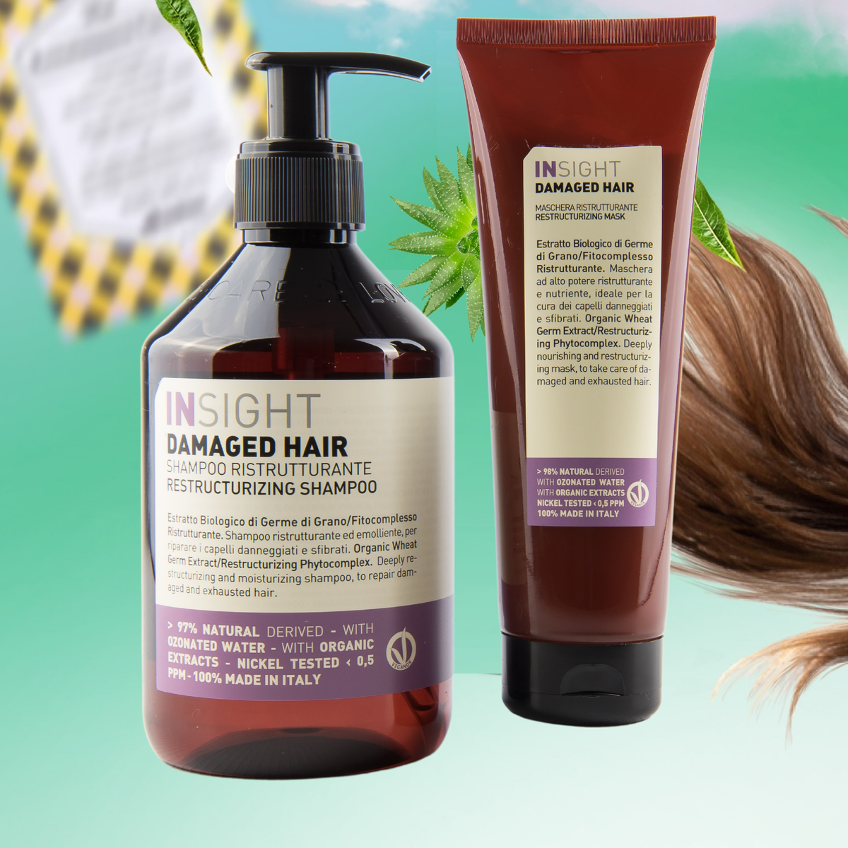 Шампунь для поврежденных волос и восстанавливающая маска Damaged Hair, INSIGHT 