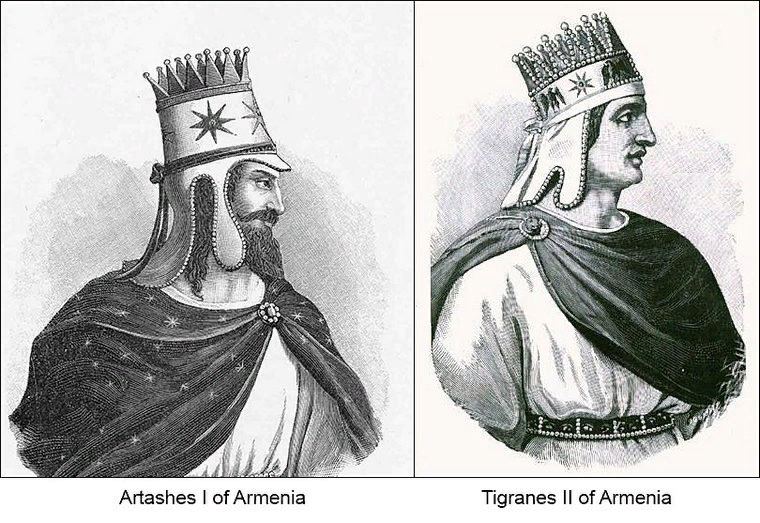 Предполагаемые армянские цари Арташес и Тигран, о которых сочинены легенды (?!) 