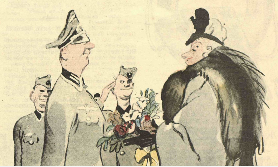 Художник Ю.Ганф журнал "Крокодил" №21 1947