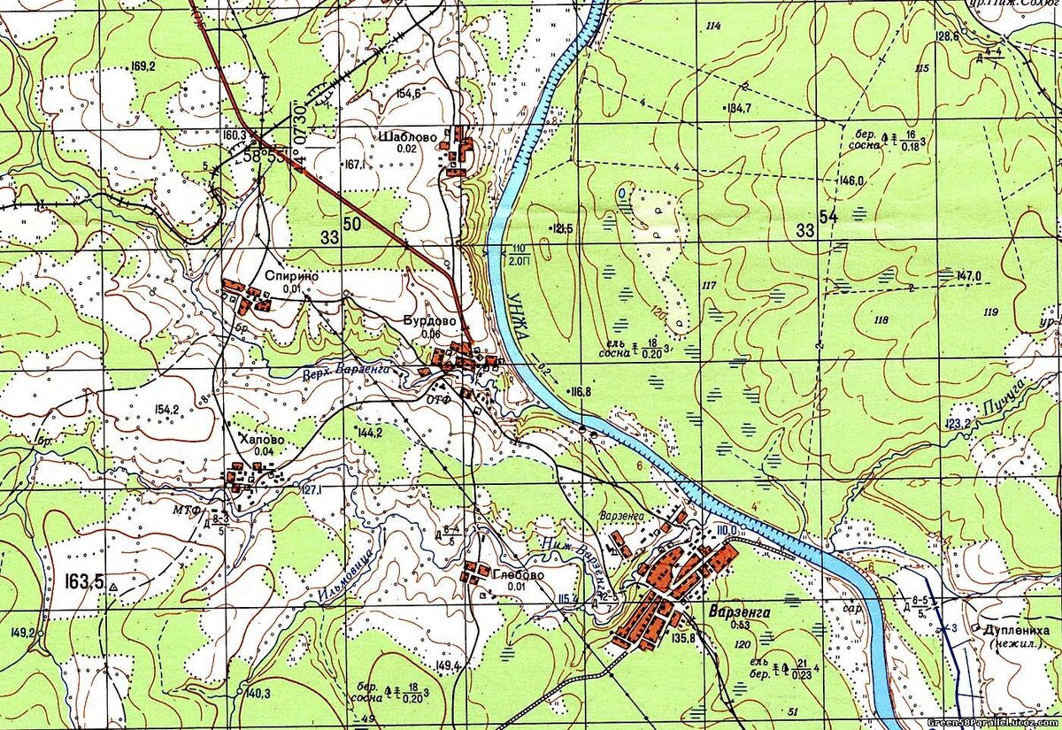 Фрагмент топографической карты