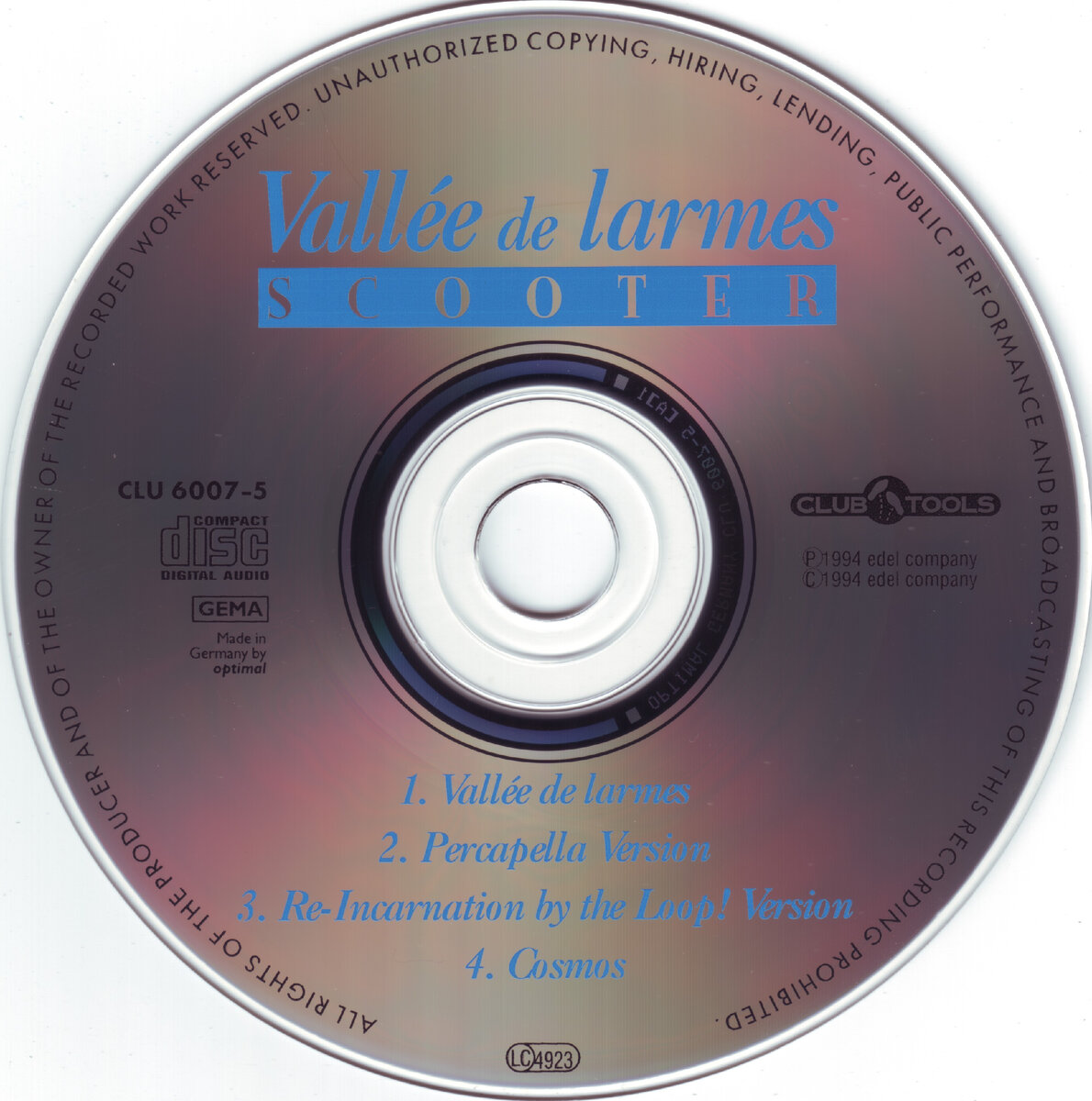 Скан cd  "Vallée de larmes" 